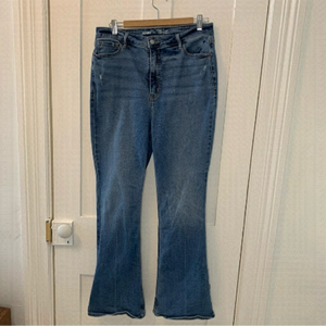 High Rise Flare Distressed Jeans